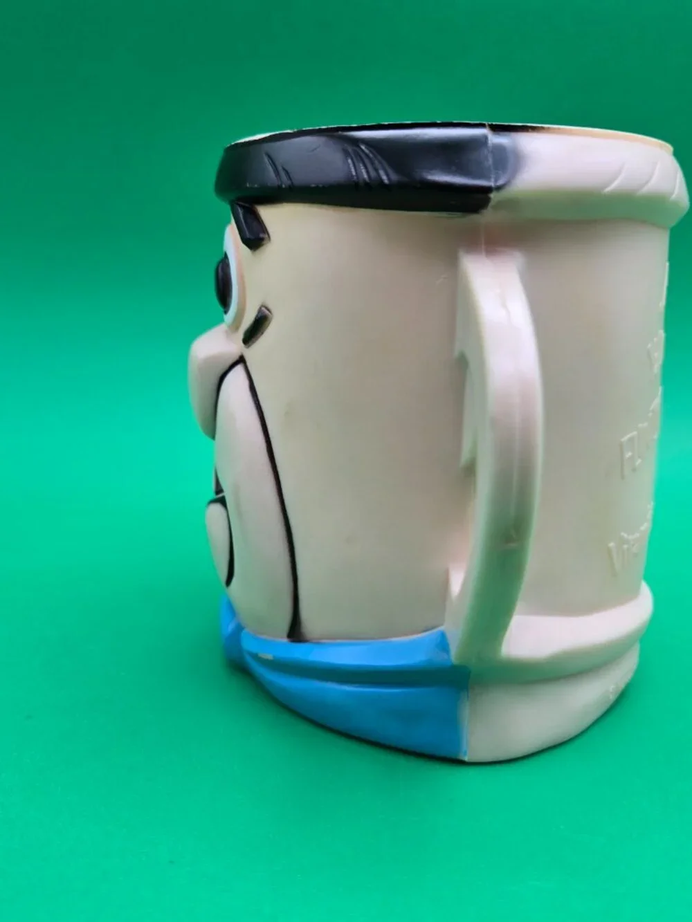 VINTAGE Fred Flintstone Mug Cup 1968 Vitamins Hanna Barbera Plastic Advertising